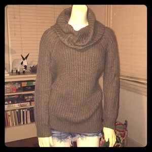 Olive green cowl neck sweater. Never worn.